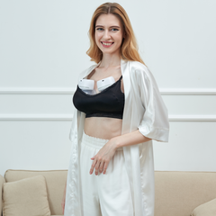 Bellababy Hands-Free Breast Pumps Wearable Upgraded with 17mm, 19mm, 21mm Inserts, Electric Double Breast Pumps Portable Wireless Low Noise, 4 Modes & 6 Levels Suction, 24mm flanges, 6 oz, 2 Packs